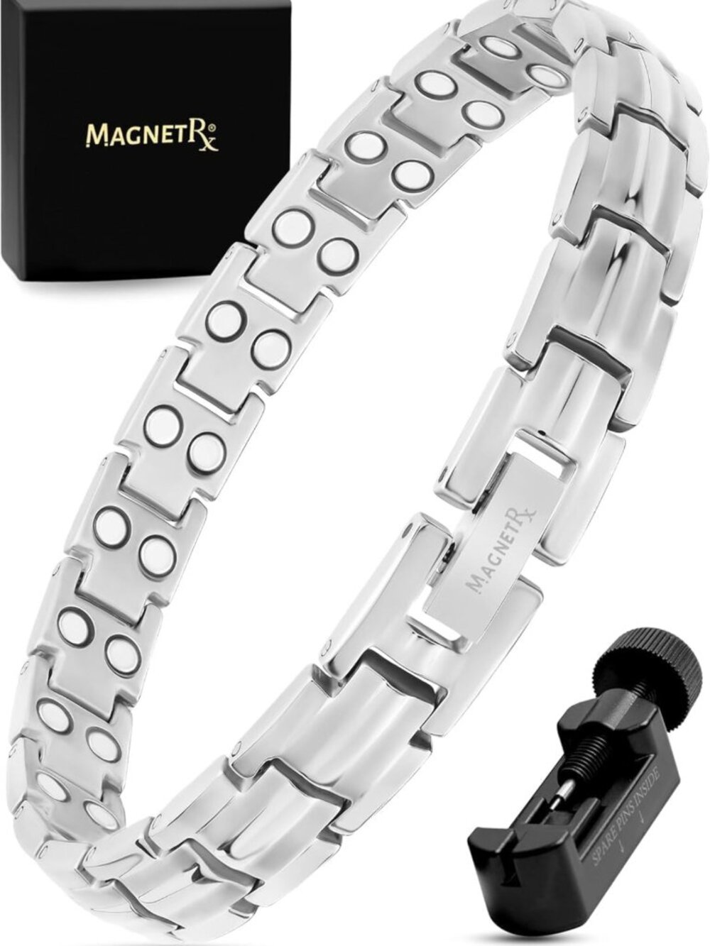 Ultra Strength Magnetic Bracelet for Women - Stylish Silver Therapy Jewelry